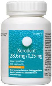 Xerodent, sugtablett 28,6 mg/0,25 mg, 270 st produkt bild