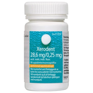 Xerodent sugtablett 28,6 mg/0,25 mg 90 st produkt bild