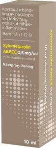 Xylometazolin ABECE utan konserveringsmedel, 0,5 mg/ml 10 ml produkt bild