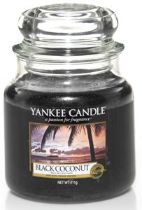 Yankee Candle Black Coconut Medium Jar 411 g produkt bild