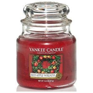 Yankee Candle Red Apple Wreath Medium Jar 411 g produkt bild