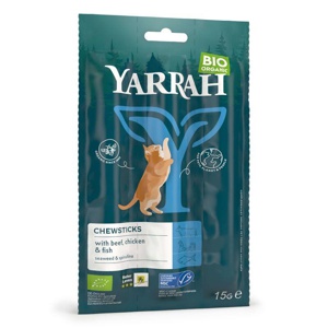 Yarrah Bio Kaustangen mit Bio-Rind, Bio-Huhn & Fisch Produktbild