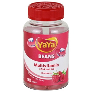YAYA BEANS Himbeere Zink und Jod Kaudragees Produktbild