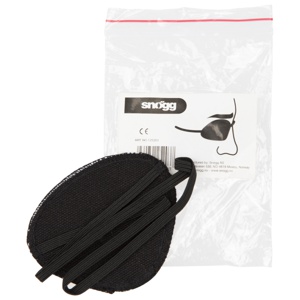 Øyelapp sort med strikk 1 stk produktbilde