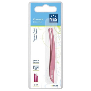 Yes Pinzette 9 cm schräg rostfrei Fashion Zetty rot, 1 St n.v. Produktbild