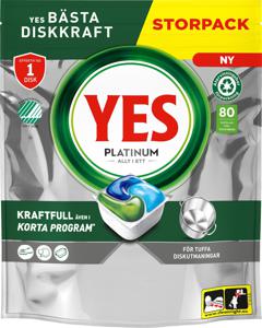 Yes Platinum All In One Maskindiskmedel 80st produkt bild