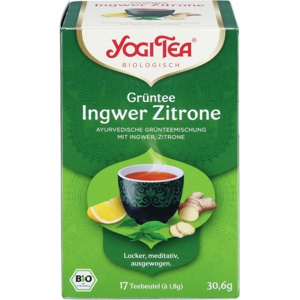 Yogi Tea Grüntee Ingwer Zitrone Bio, 17X1.8 g Filterbeutel Produktbild