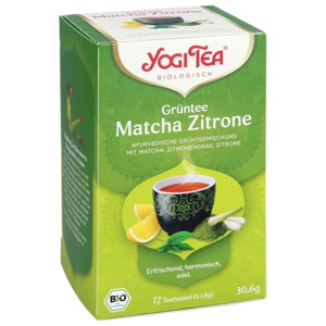 YOGI TEA Grüntee Matcha Zitrone Bio Filterbeutel Produktbild