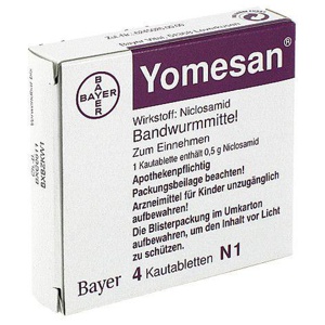YOMESAN 500 mg Kautabletten Produktbild