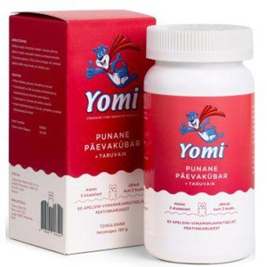 Yomi punane päevakübar + taruvaik viinamarjamaitseline karuke N60 toote pilt