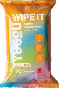 YUGOU WIPE IT Kitchen Cleaning Wipes Zesty Lemon 70 st produkt bild