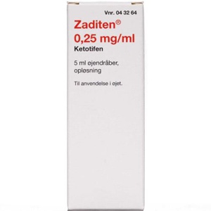Zaditen 2care4 0,25 mg/g øjendråber - 5 ml. produktbillede