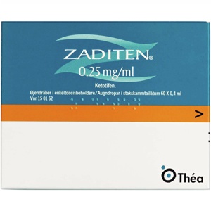 Théa Zaditen Øjendråber 0,25 mg/ml 60 stk produktbillede