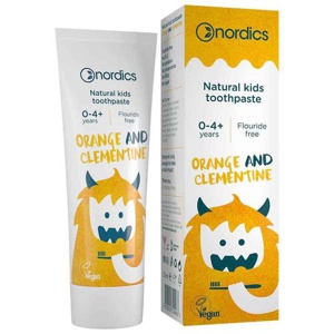 Zahnpasta Kids Orange-Clementine ohne Fluor Nordi., 50 ml Zahncreme Produktbild