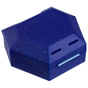 ZAHNSPANGENBOX mit Kordel blau mit Glitzer Produktbild