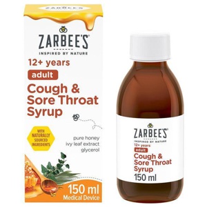 Zarbee's Adult Cough & Sore Throat Syrup 150ml product image