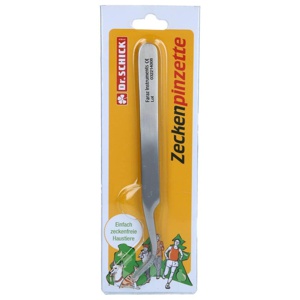 ZECKENPINZETTE Edelstahl 12 cm gebogene Spitze Produktbild