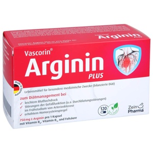 Zein PHARMA Vascorin Arginin 750mg 120 St Kapseln Produktbild