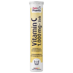 Zein PHARMA Vitamin C 1000 mg + Zink 20 St Brausetabletten Produktbild