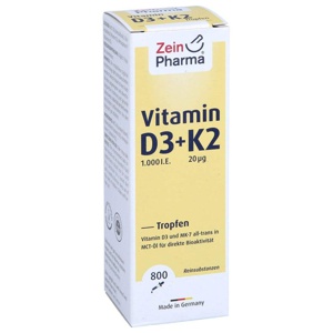 Zein PHARMA Vitamin D3 + K2 Tropfen 25 ml Tropfen zum Einnehmen Produktbild