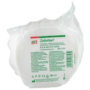 ZELLETTEN Tupfer 4x5 cm unsteril Rolle Produktbild