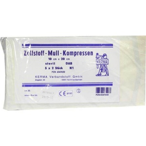 Zellstoff Mullkompressen 10c, 5X2 St Kompressen Produktbild