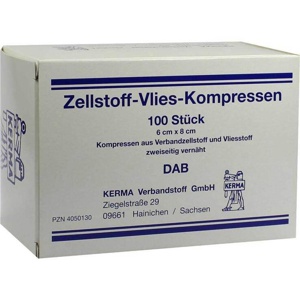Zellstoff Vlies Kompressen 6, 100 St Kompressen Produktbild