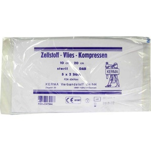 ZELLSTOFF VLIES Kompressen steril 10x20 cm Produktbild