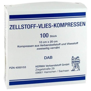 ZELLSTOFF VLIES KOMPRESSEN 10x20 cm unsteril 100 St Kompressen Produktbild