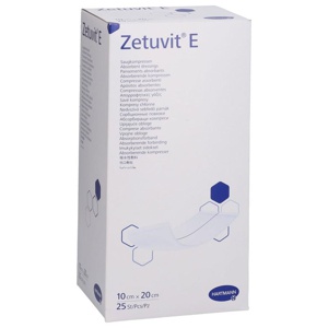 ZETUVIT E Saugkompressen steril 10x20 cm Produktbild