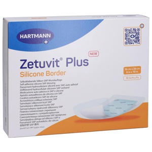 ZETUVIT Plus Silicone Border steril 16x26 cm Produktbild