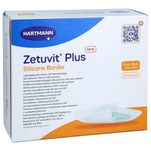 Zetuvit Plus Silicone Border 10 St Kompressen Produktbild