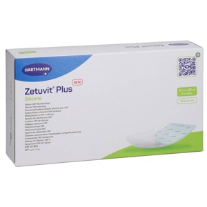 ZETUVIT Plus Silicone steril 10x20 cm Produktbild