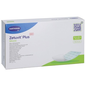 ZETUVIT Plus Silicone steril 10x20 cm Produktbild