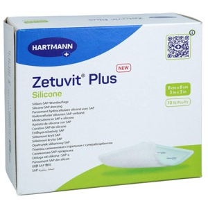 ZETUVIT Plus Silicone steril 8x8 cm Produktbild