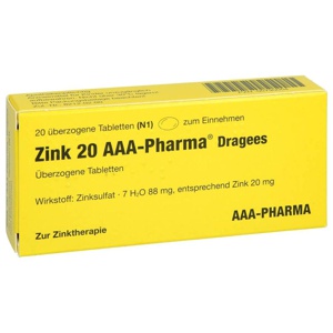 ZINK 20 AAA-Pharma Dragees Produktbild
