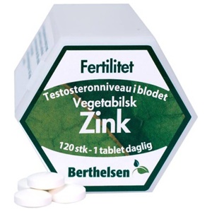 Berthelsen Naturlig Zink Tabletter produktbillede
