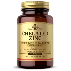 Zink Chelatiert 22 mg 100 Tabletten Solgar Produktbild