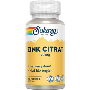 Solaray Zink Citrat 20 mg produktbillede
