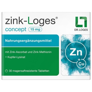 zink-Loges concept 15 mg 30 St Tabletten magensaftresistent Produktbild