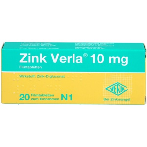 ZINK VERLA 10 mg Filmtabletten Produktbild