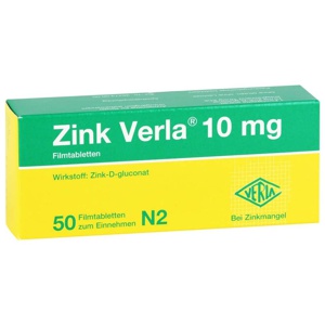 ZINK VERLA 10 mg Filmtabletten Produktbild