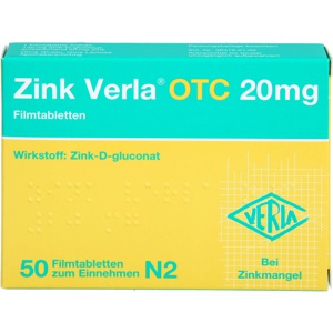 ZINK VERLA OTC 20 mg Filmtabletten Produktbild