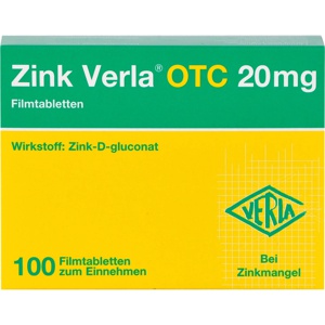 ZINK VERLA OTC 20 mg Filmtabletten Produktbild