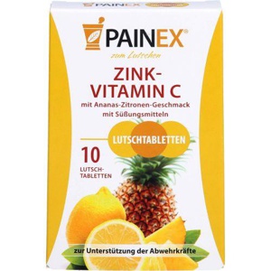 Zink Vitamin C Painex 10 Lutschtabletten - Zur Nahrungsergänzung Produktbild