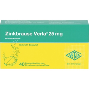 ZINKBRAUSE Verla 25 mg Brausetabletten Produktbild