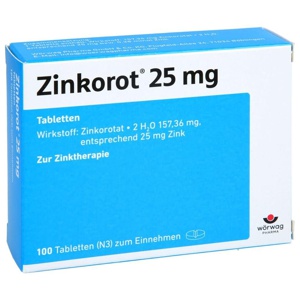 ZINKOROT 25 mg Tabletten Produktbild