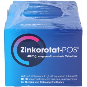 ZINKOROTAT POS magensaftresistente Tabletten Produktbild