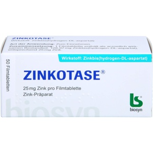 ZINKOTASE biosyn 50 St Filmtabletten Produktbild