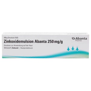Zinkoxidemulsion Abanta 250 mg / g, 100 g Emulsion Produktbild